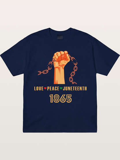 Juneteenth Love Peace Fist Gildan T-shirt