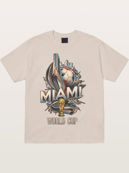 Miami World Cup 2026 Emblem Cotton T-shirt