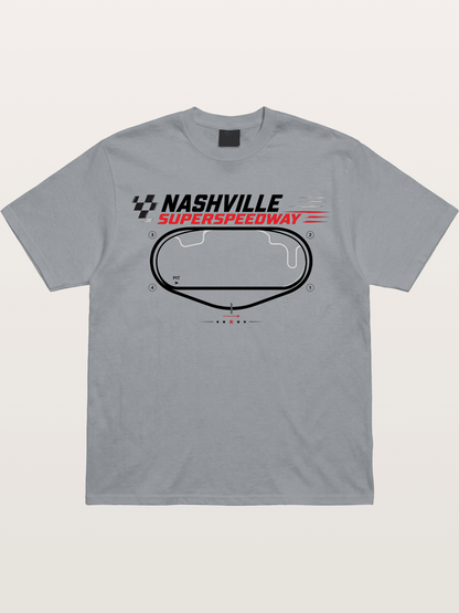 Nashville Superspeedway Oval Layout Gildan T-shirt