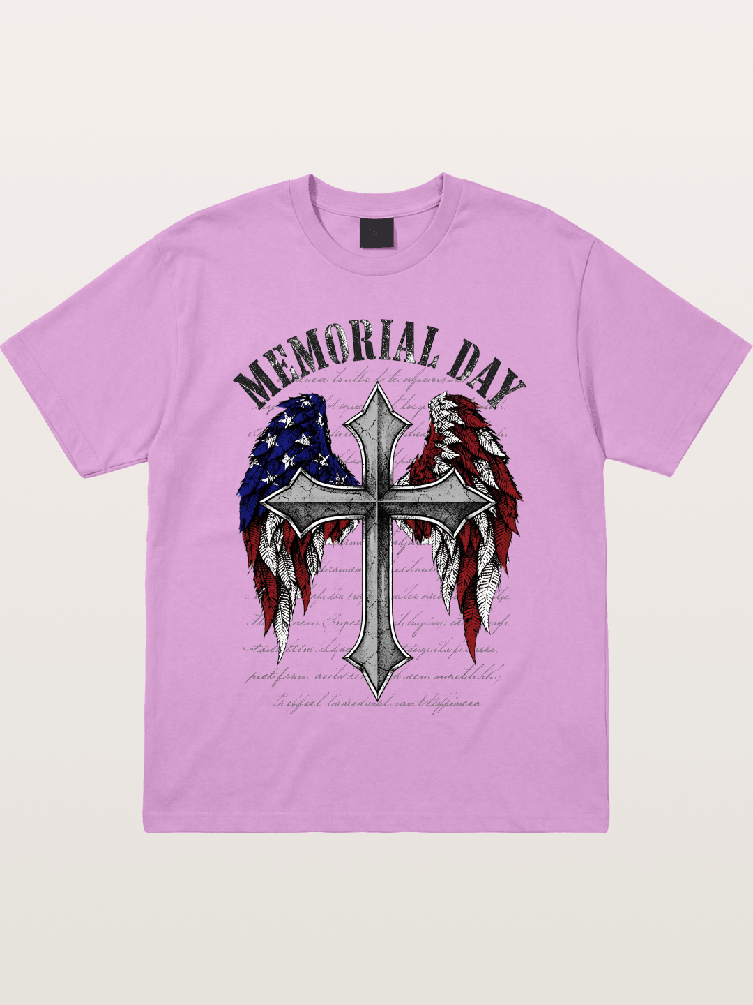 Memorial Day Cross Wings Art Gildan T-shirt