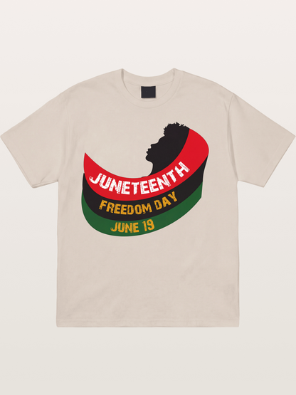 Juneteenth Freedom Day Silhouette Cotton T-shirt