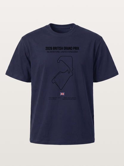 British Grand Prix Silverstone Track Outline Gildan T-shirt