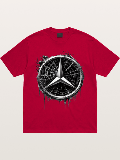Mercedes Spider Web Logo Art Gildan T-shirt