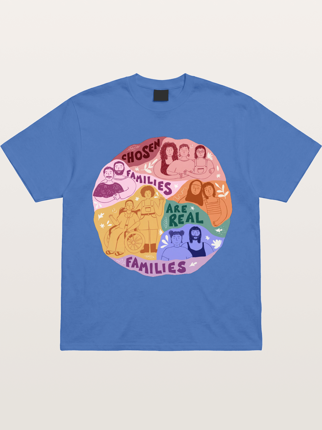 Chosen Families Pride Circle Illustration Gildan T-shirt
