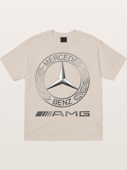 Benz AMG Emblem Art Cotton T-shirt