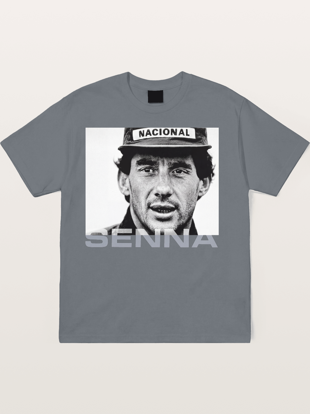 Ayrton Senna Black White Portrait Cotton T-shirt