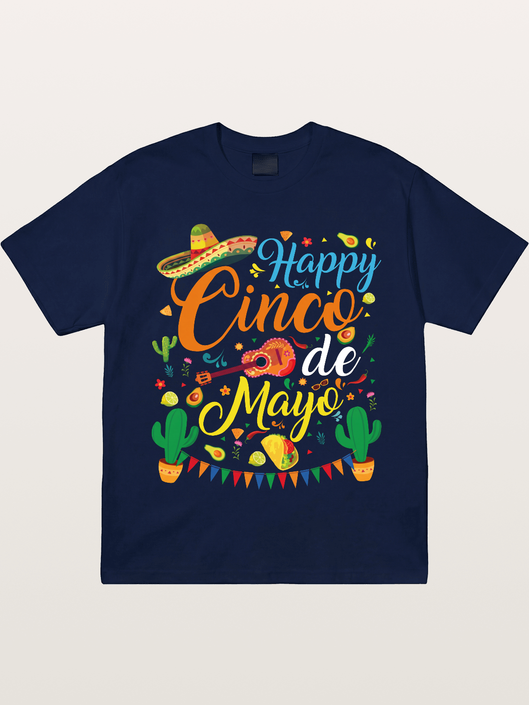 Cinco de Mayo Colorful Festival Design Gildan T-shirt