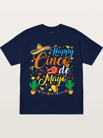 Cinco de Mayo Colorful Festival Design Gildan T-shirt