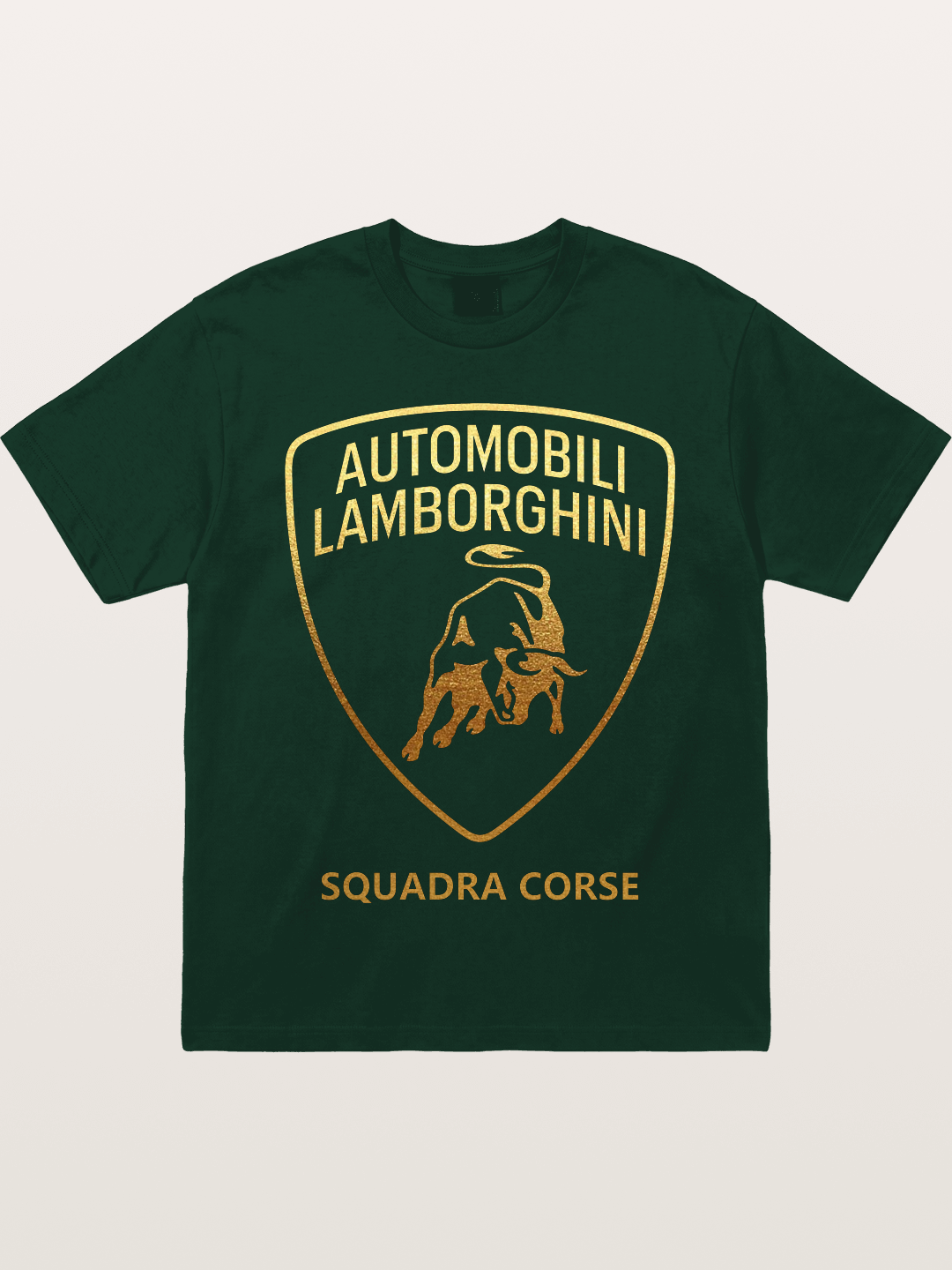 Lamborghini Squadra Corse Gold Shield Gildan T-shirt -----