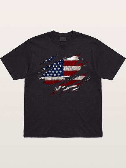 Eagle Claw Retro American Flag Gildan T-shirt