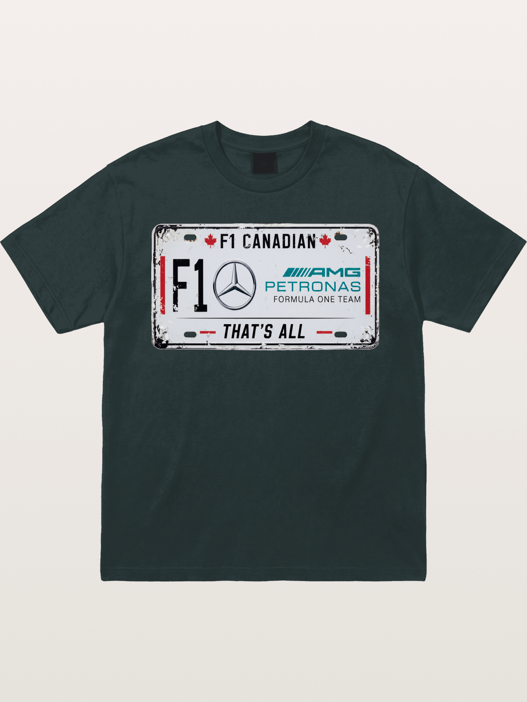 Mercedes F1 License Plate Print Gildan T-shirt