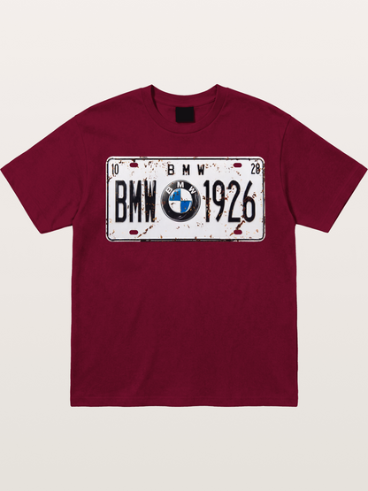 Vintage BMW License Plate Decor Gildan T-shirt