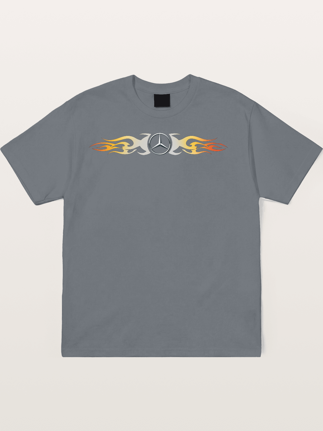 Mercedes Star Flame Stripe Cotton T-shirt