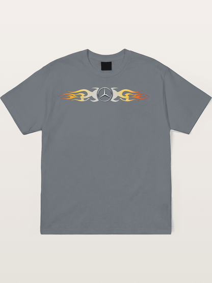 Mercedes Star Flame Stripe Cotton T-shirt