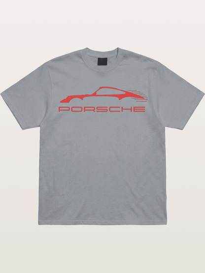 Red Porsche Silhouette Art Gildan T-shirt