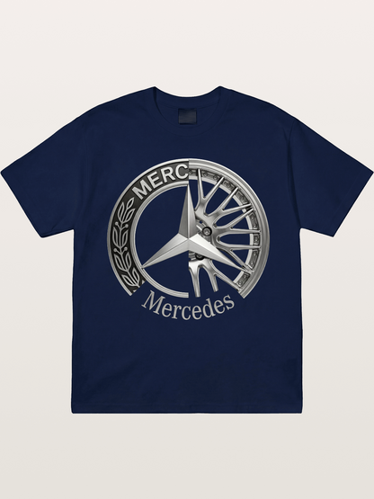 Mercedes Benz Wheel Emblem Art Gildan T-shirt