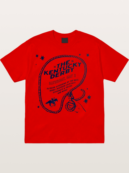 Kentucky Derby Rope Lasso Graphic Cotton T-shirt
