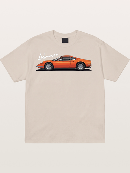 Vintage Orange Sports Car Side Cotton T-shirt