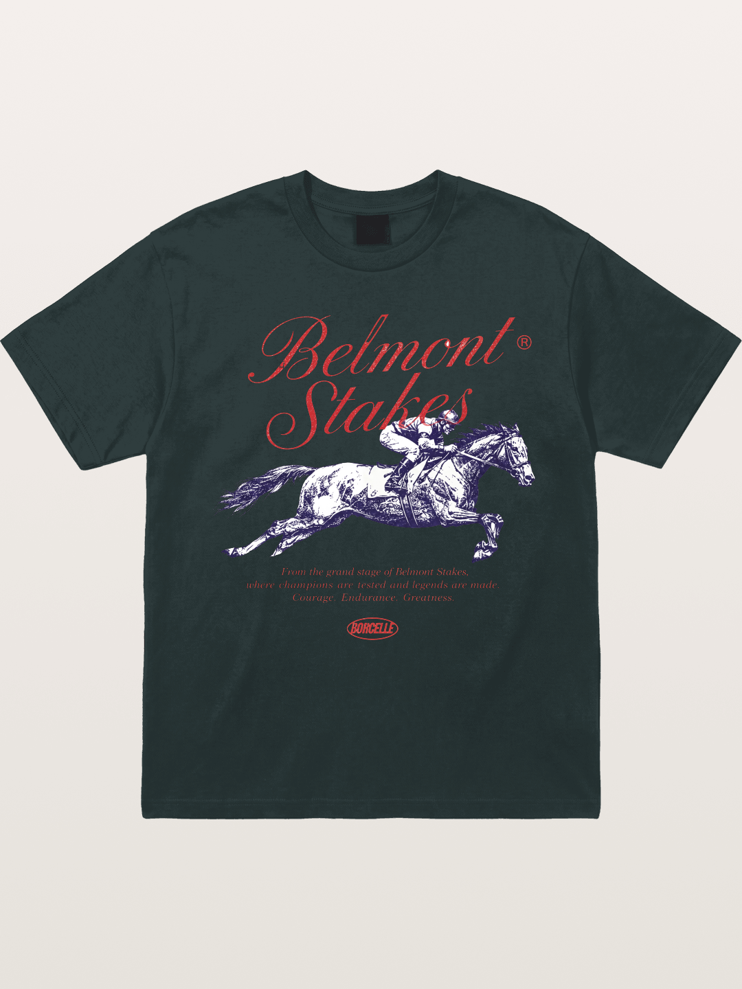 Belmont Stakes Vintage Script Print Gildan T-shirt