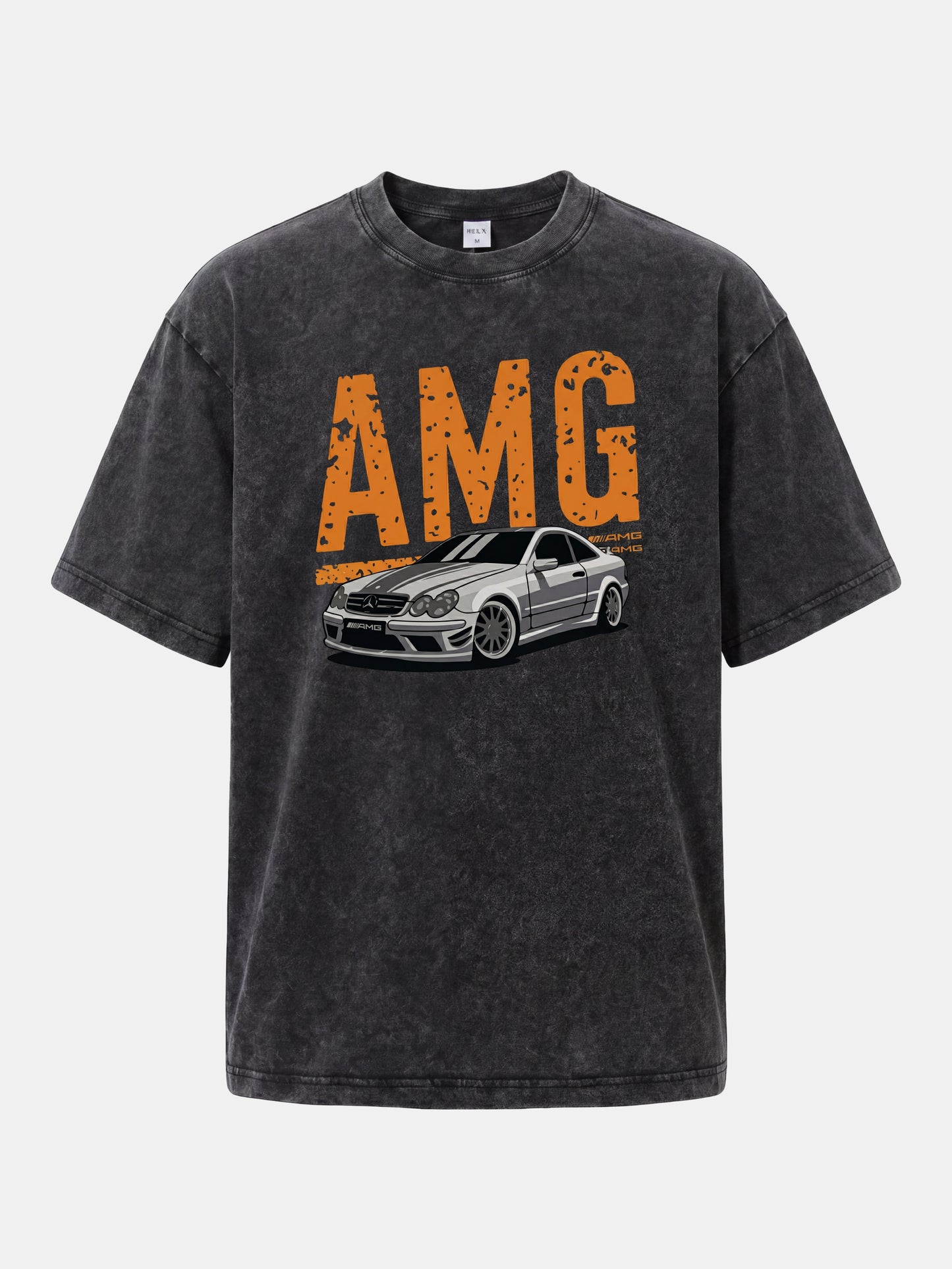 Vintage AMG CLK Coupe Distressed Font Washed T-shirt