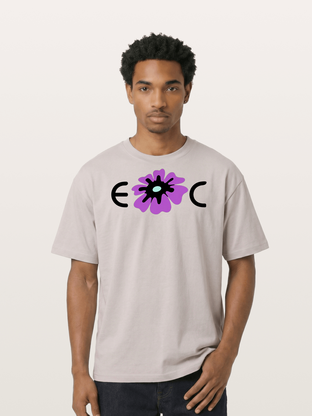 Purple EDC Daisy Silhouette Cotton T-shirt