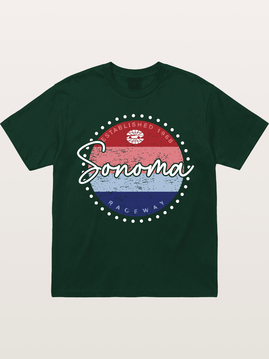 Sonoma Raceway Retro Circular Logo Gildan T-shirt
