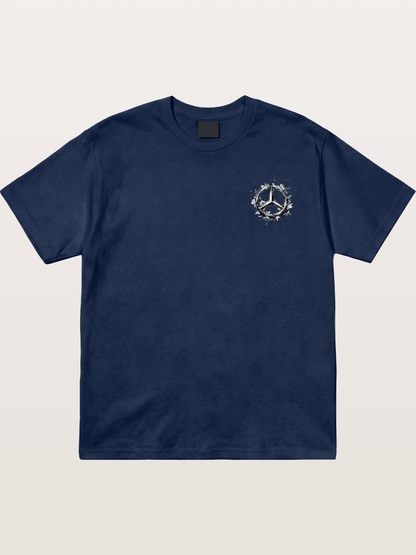 Mercedes Ink Wash Logo Art Cotton T-shirt