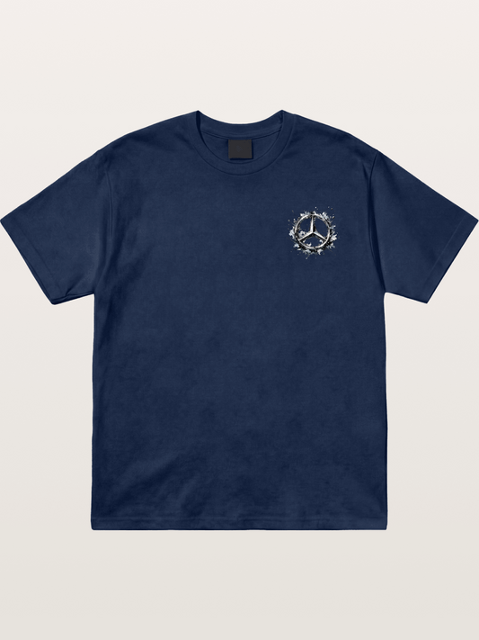 Mercedes Ink Wash Logo Art Cotton T-shirt