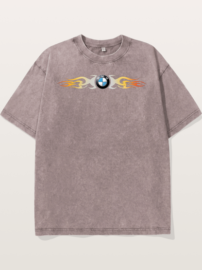 BMW Roundel Flame Stripe Washed T-shirt
