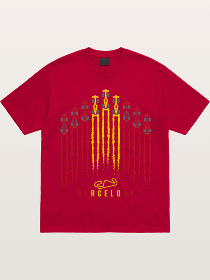 Barcelona GP Racing Column Streaks Gildan T-shirt