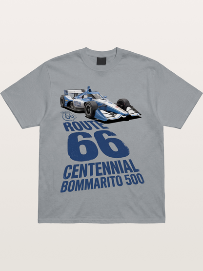 Blue IndyCar Route66 Print Gildan T-shirt