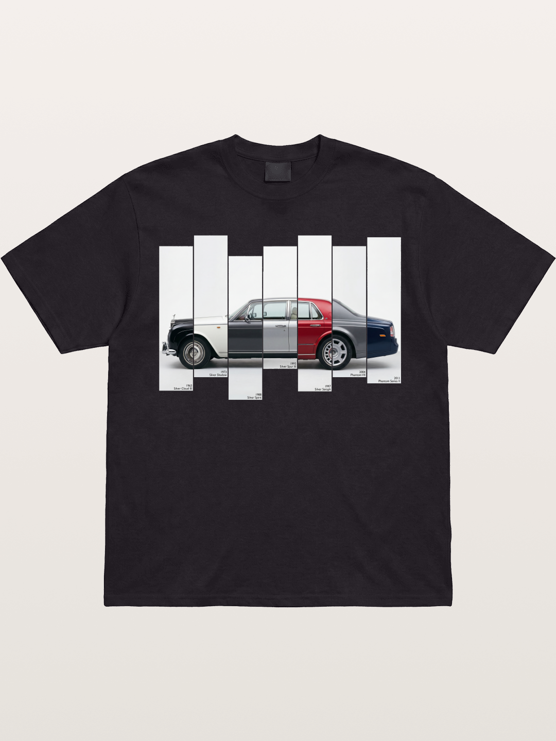 Multi-Color Rolls Royce Timeline Gildan T-shirt
