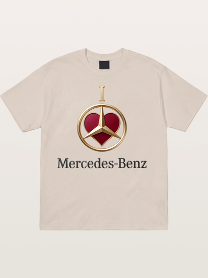 Mercedes Love Logo Art Cotton T-shirt