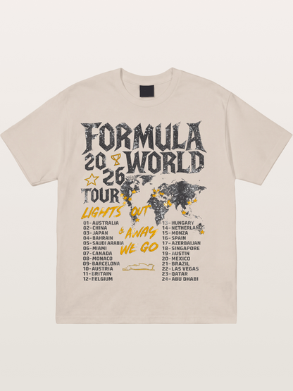 2026 F1 World Tour Poster Cotton T-shirt