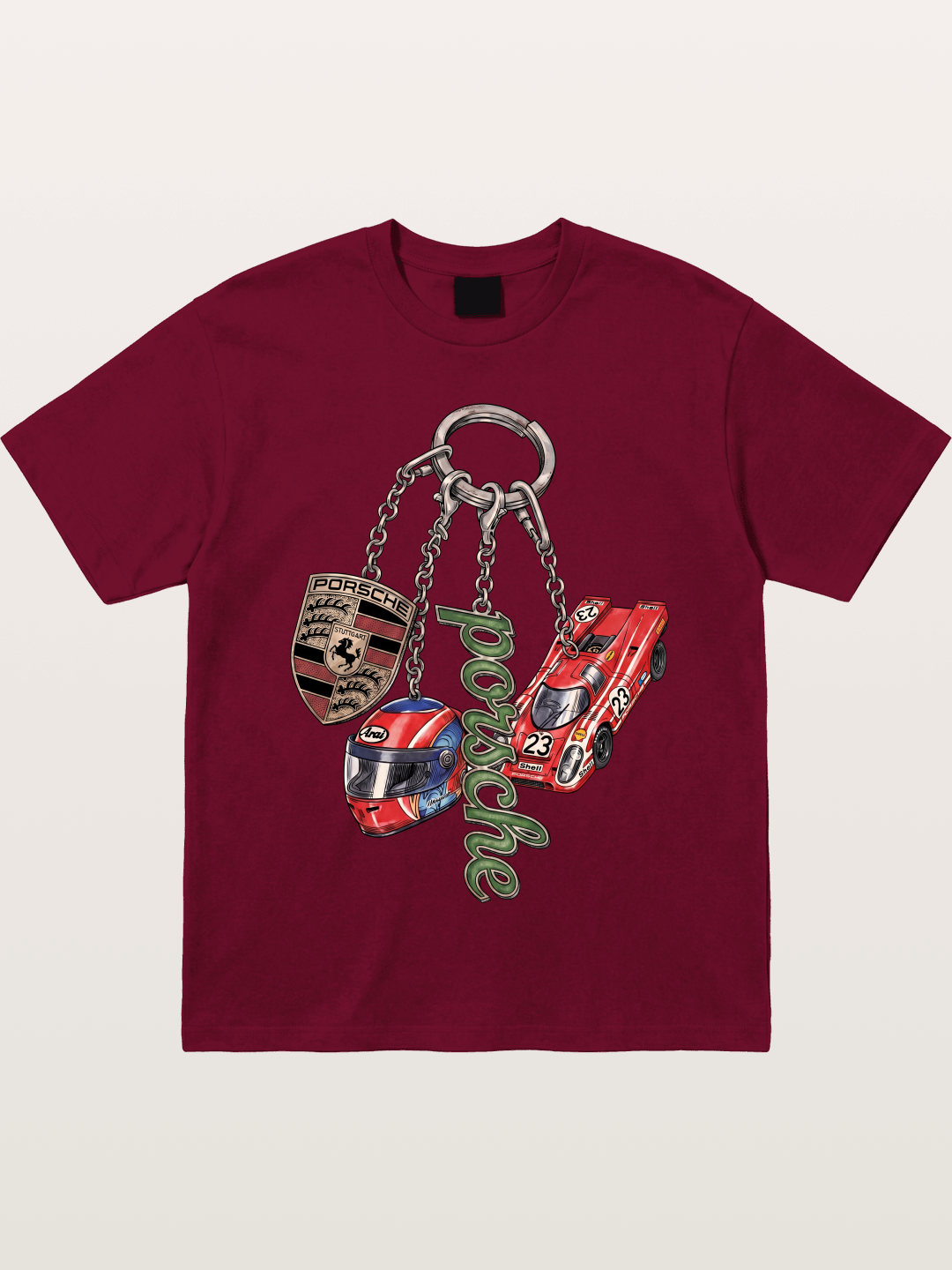 Porsche Vintage Race Charm Combo Gildan T-shirt