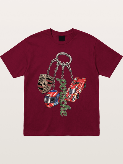 Porsche Vintage Race Charm Combo Gildan T-shirt