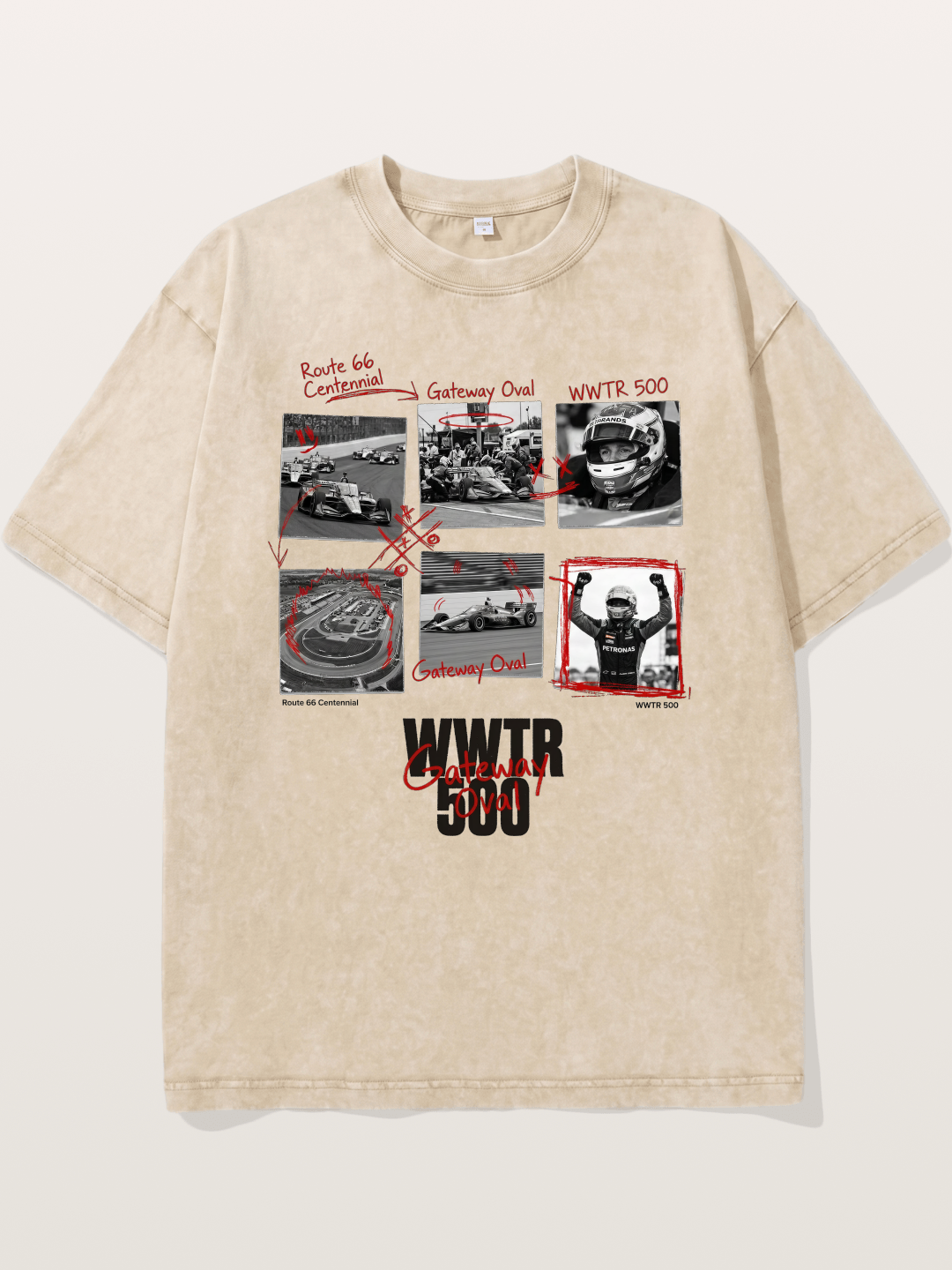 Scrapbook WWTR500 Race Print Washed T-shirt