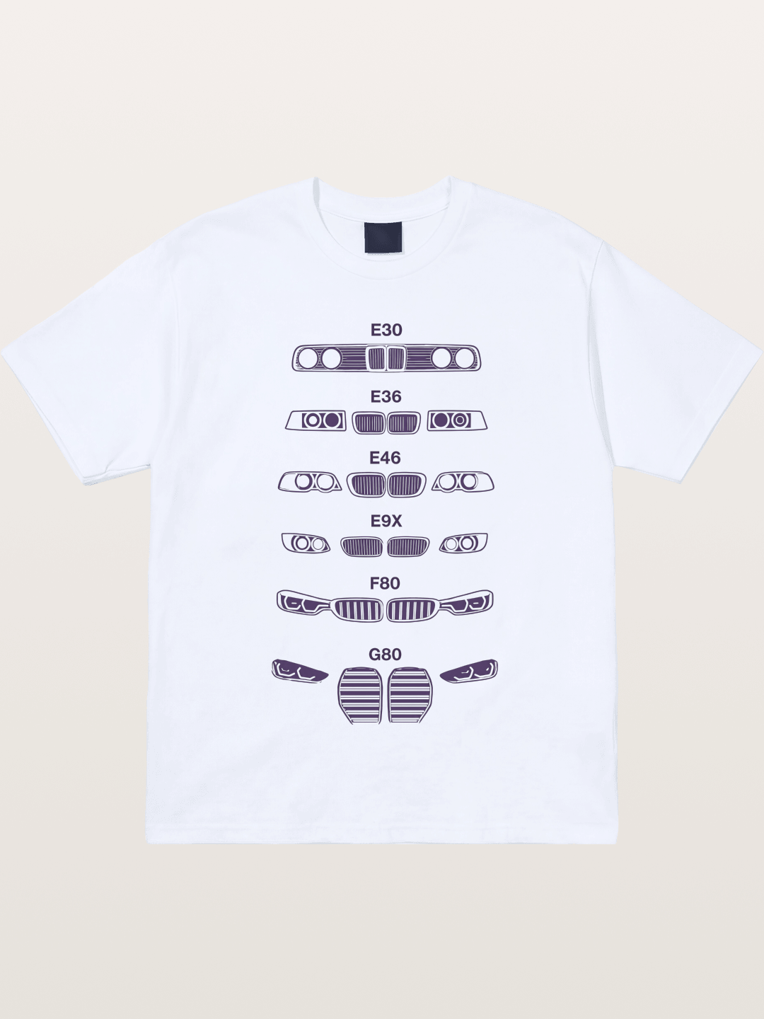 BMW Headlight Generations Print Gildan T-shirt