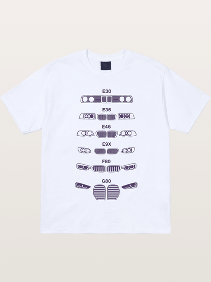BMW Headlight Generations Print Gildan T-shirt