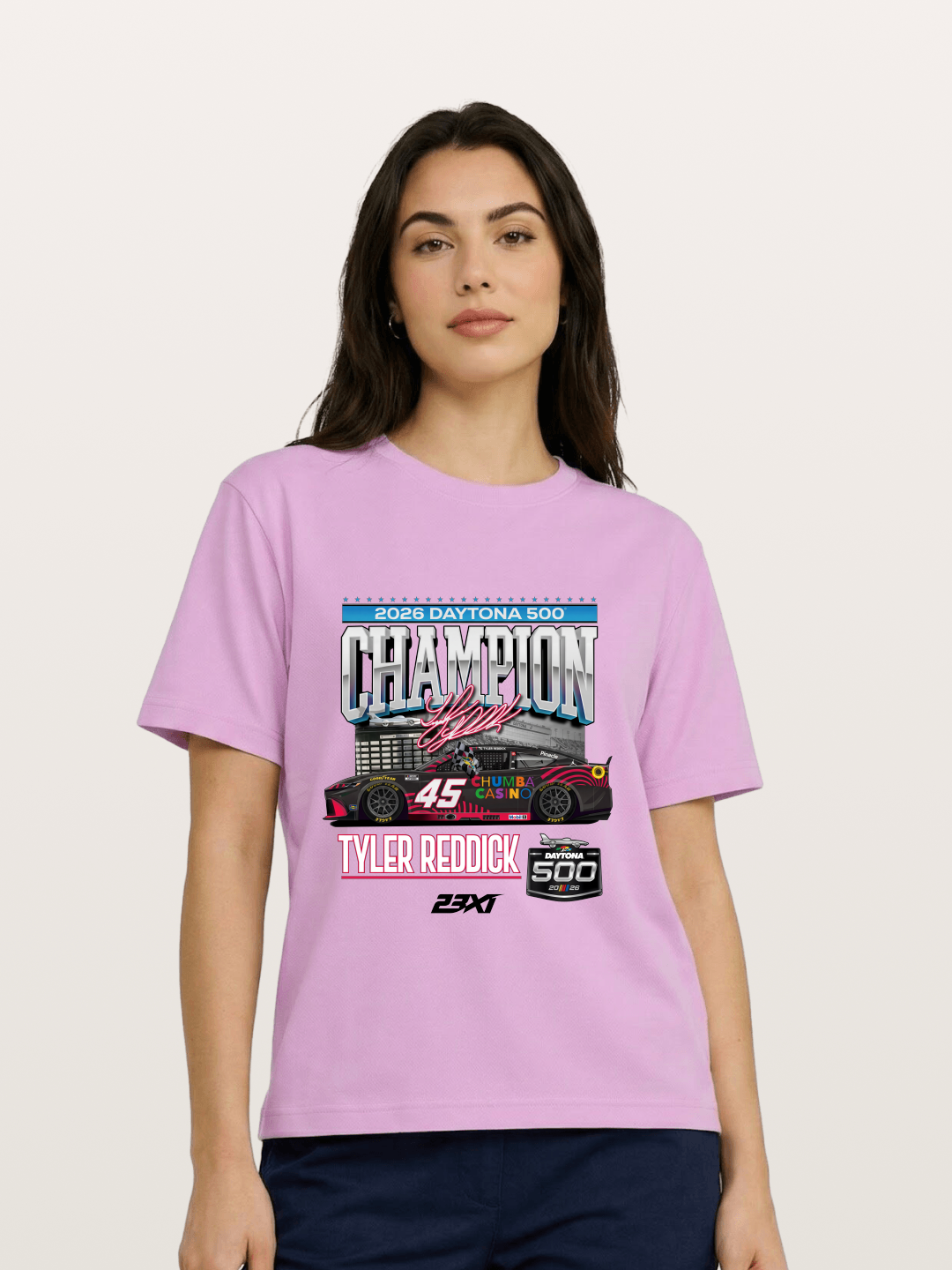 Tyler Reddick Daytona 500 Champion Print Gildan T-shirt