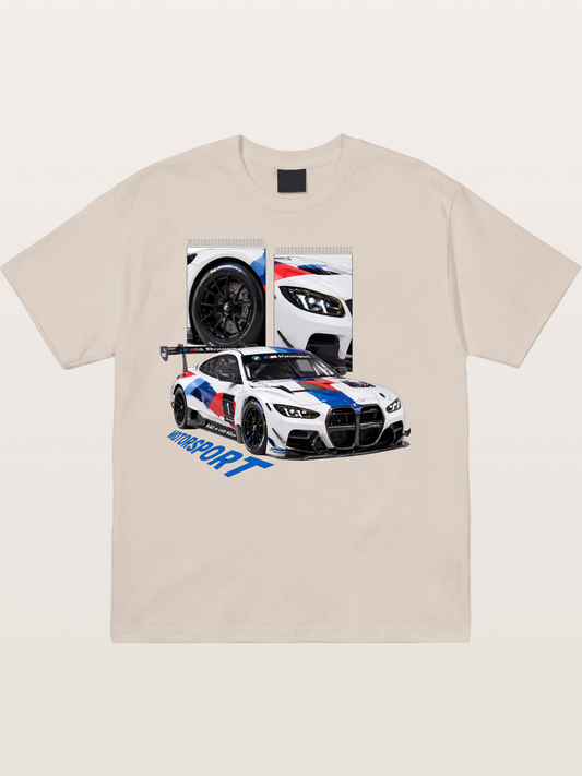 BMW M4 GT Race Car Collage Cotton T-shirt