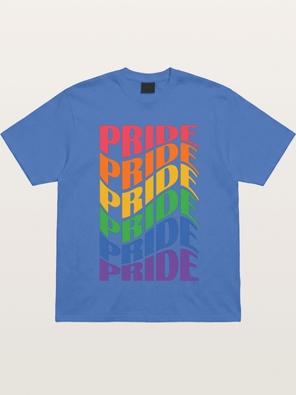 Repeated Pride Rainbow Gradient Design Gildan T-shirt