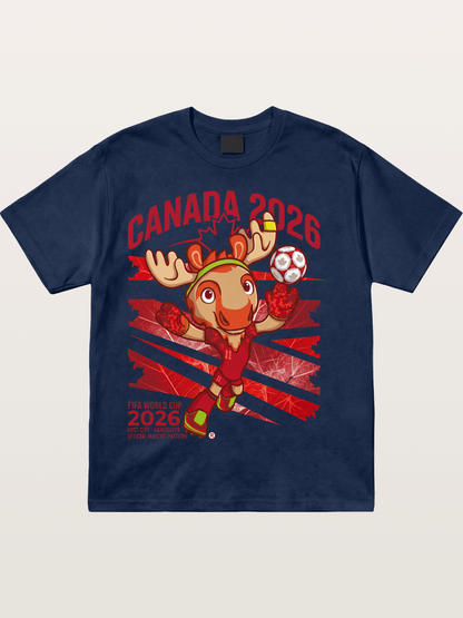 Canada 2026 Moose Mascot Cotton T-shirt