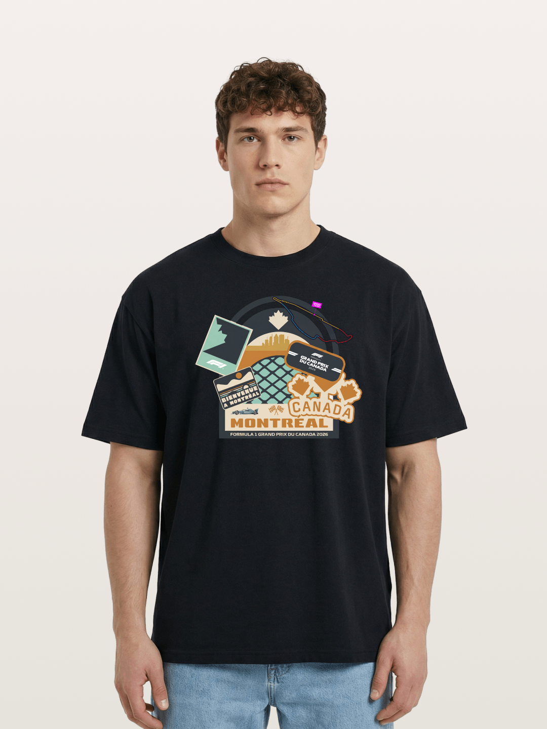 Montreal Canada GP 2026 Collage Cotton T-shirt