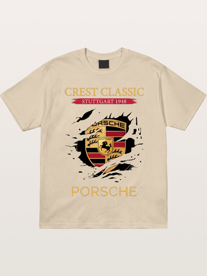 Porsche Stuttgart Tear Logo Gildan T-shirt