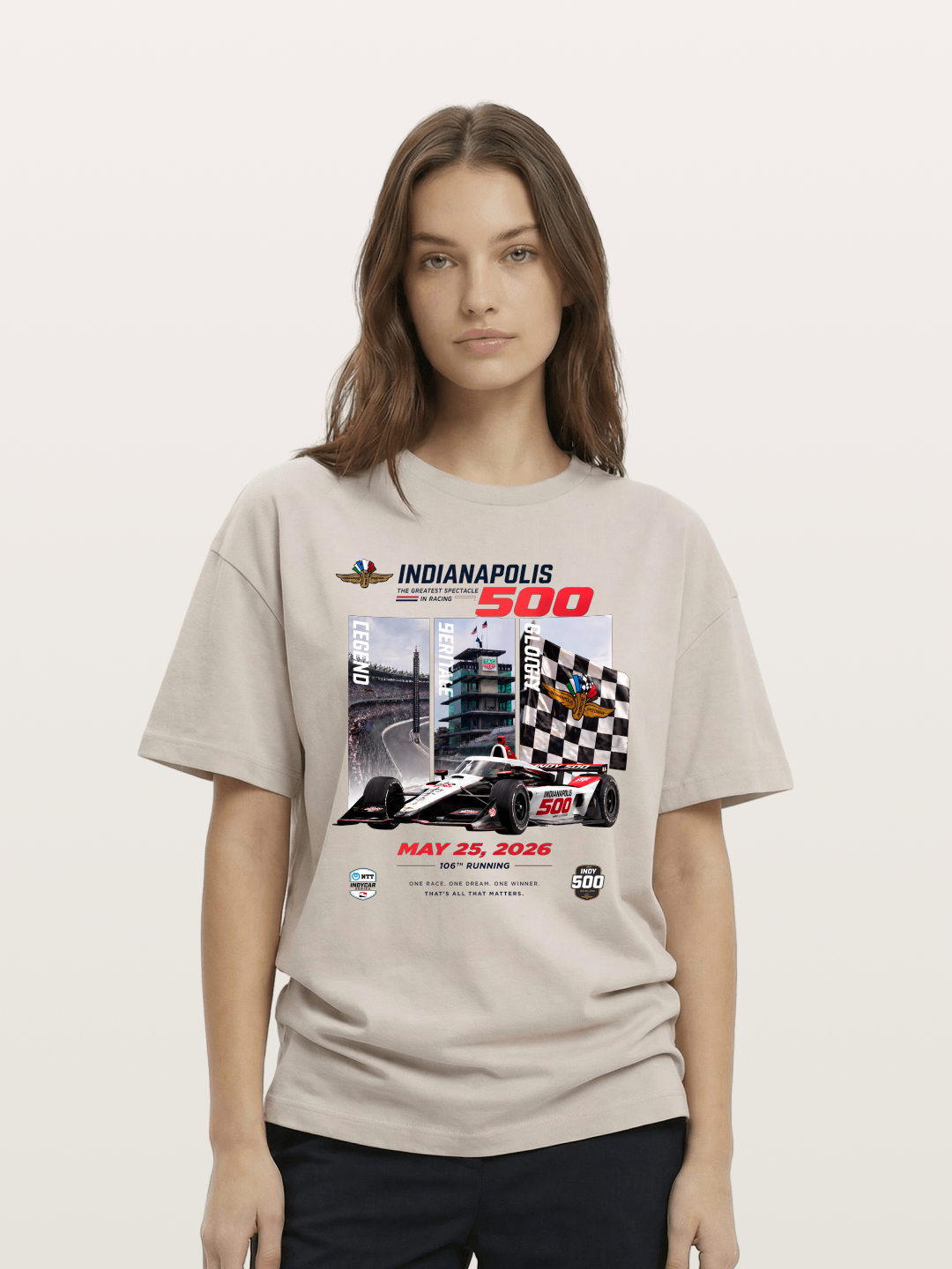106th Indy 500 Race Day Art Cotton T-shirt