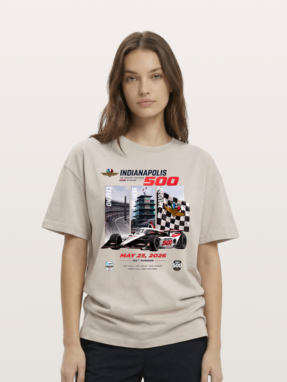 106th Indy 500 Race Day Art Cotton T-shirt