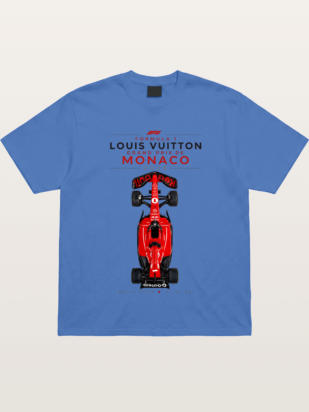 LV Monaco F1 Red Race Car Gildan T-shirt