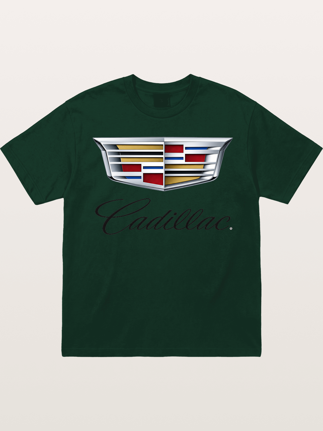 Cadillac Emblem Script Print Gildan T-shirt