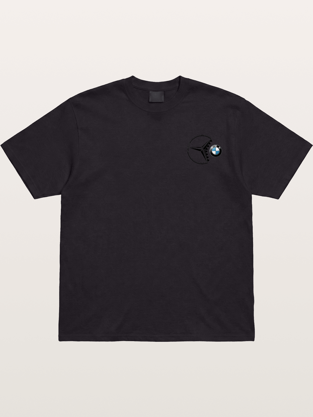 Mercedes vs BMW Logo Art Cotton T-shirt